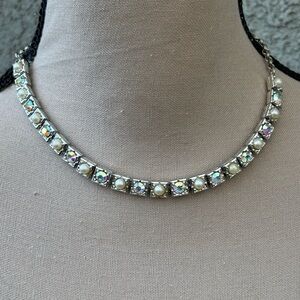 Dazzling Silver and Pearl Necklace